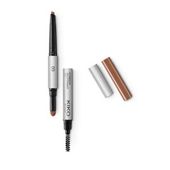 Antakių pieštukas Kiko Milano Eyebrow Multitasker 3-in-1, 03 Brunettes kaina ir informacija | Antakių dažai, pieštukai | pigu.lt