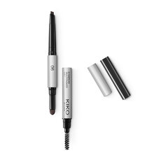 Antakių pieštukas Kiko Milano Eyebrow Multitasker 3-in-1, 06 Blackhaired kaina ir informacija | Antakių dažai, pieštukai | pigu.lt