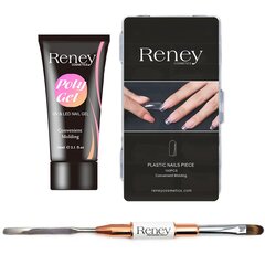 Набор для наращивания ногтей Reney Polygel Acrylgel 04 + формочки + кисть цена и информация | Лаки, укрепители для ногтей | pigu.lt