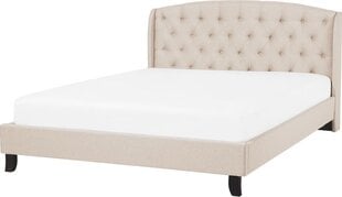 Кровать Beliani Bordeaux, 160x200 см, песочного цвета цена и информация | Кровати | pigu.lt