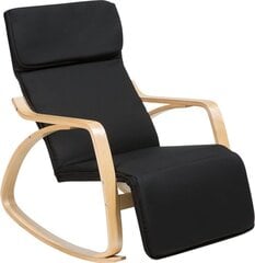 Раскладное кресло Beliani Weston, черный/коричневый цена и информация | Кресла в гостиную | pigu.lt