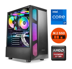 Стационарный компьютер Gamer i7-10700 32GB 256GB SSD NVME 1TB HDD RX580 4GB Windows 10  цена и информация | Stacionarūs kompiuteriai | pigu.lt