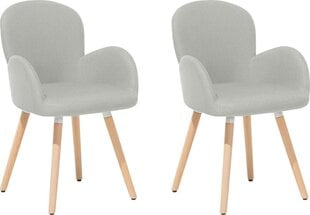 Комплект из 2-х стульев Beliani Brookville, серые / коричневые цена и информация | Стулья для кухни и столовой | pigu.lt