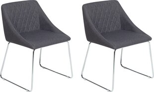 2-ių kėdžių komplektas Beliani Arcata, pilkas kaina ir informacija | Virtuvės ir valgomojo kėdės | pigu.lt