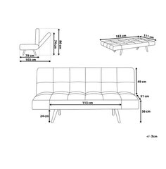 Sofa-lova Beliani Ingaro, įvairių spalvų kaina ir informacija | Sofos | pigu.lt