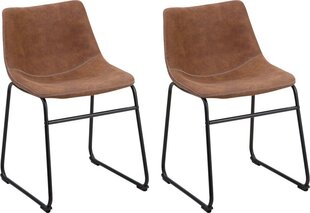 2-ių kėdžių komplektas Beliani Batavia, rudas/juodas kaina ir informacija | Virtuvės ir valgomojo kėdės | pigu.lt