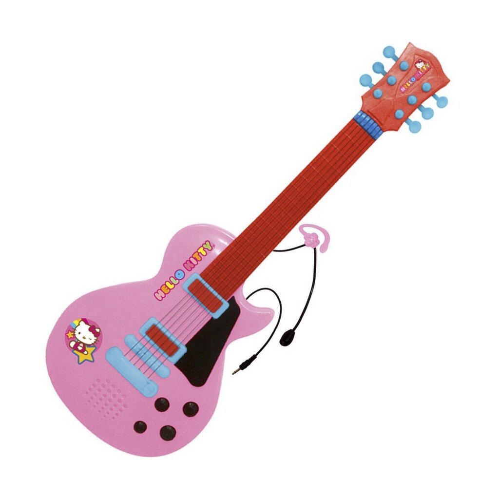 Kūdikių gitara Hello Kitty Mikrofona, rožinė, elektronika kaina ir informacija | Lavinamieji žaislai | pigu.lt