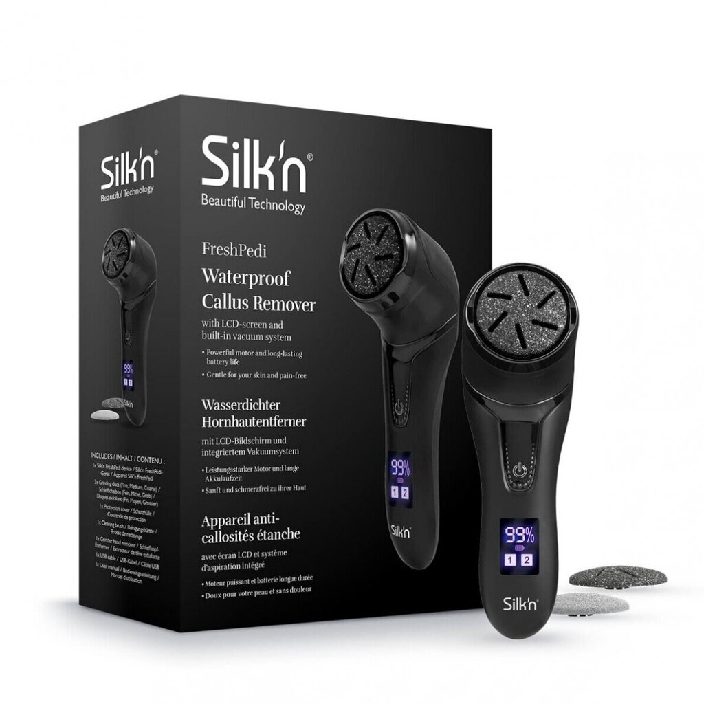 Elektrinis pėdų šveitiklis Silk'n FreshPedi Black kaina ir informacija | Manikiūro, pedikiūro aparatai | pigu.lt