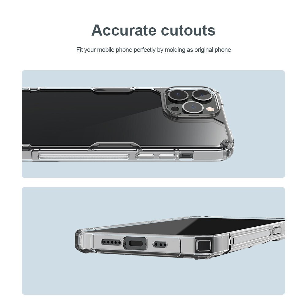 Nillkin Nature TPU PRO Cover skirtas Apple iPhone 14 Pro, skaidrus kaina ir informacija | Telefono dėklai | pigu.lt