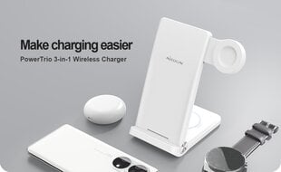 Nillkin PowerTrio 3in1 Wireless Charger for Samsung Watch White цена и информация | Зарядные устройства для телефонов | pigu.lt