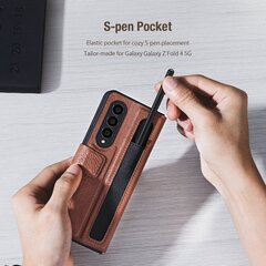 Nillkin Aoge Case skirtas Samsung Galaxy Z Fold 4 5G, rudas kaina ir informacija | Telefono dėklai | pigu.lt