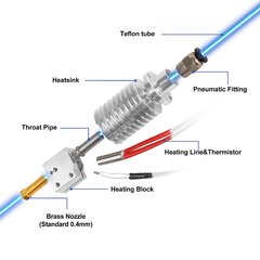 Hotend V5 J-Head purkštuko spausdinimo galvutė kaina ir informacija | Spausdintuvų priedai | pigu.lt