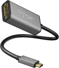 Cable Direct - USB C на DisplayPort DP -адаптер - 0,15 млн. - (разрешения до 4K/60 Гц, USB C 3.1 и Thunderbolt 3) и основы Amazon Соединение кабеля, дисплей на HDMI, 1,8 м. цена и информация | Адаптеры, USB-разветвители | pigu.lt