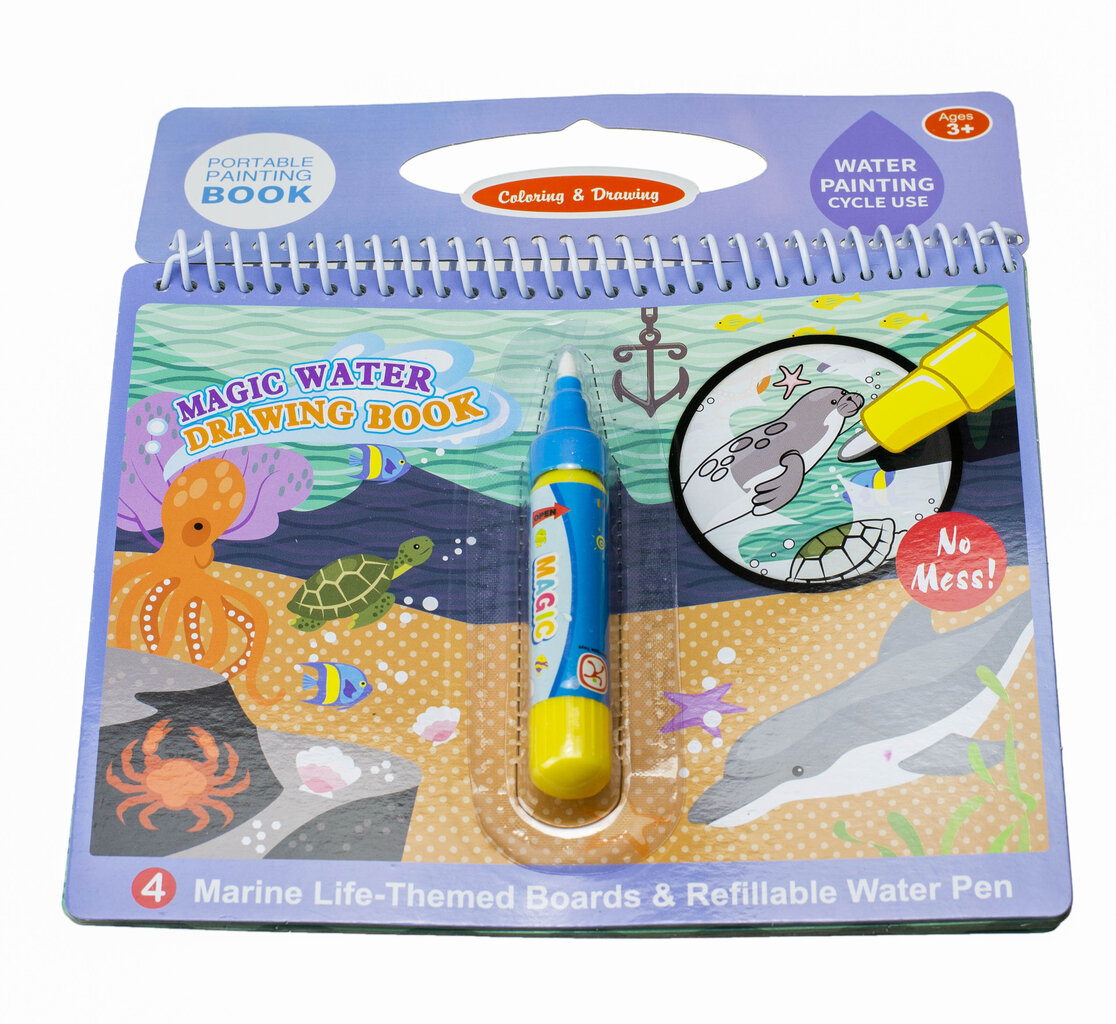 Spalvinimo su vandeniu knyga "Povandeninis pasaulis" kaina ir informacija | Lavinamieji žaislai | pigu.lt