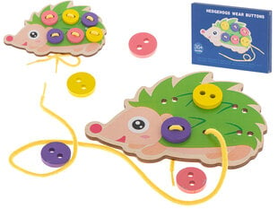 Veriamas rinkinys sagų siuvimui Ežys, nuo 36 mėn цена и информация | Развивающие игрушки | pigu.lt