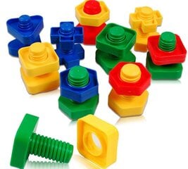 Žaislinių varžtų rinkinys, 30 elementų цена и информация | Конструкторы и кубики | pigu.lt