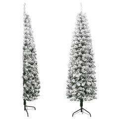 Siaura dirbtinė kalėdų eglutė, 120cm, padengta sniegu kaina ir informacija | Eglutės, vainikai, stovai | pigu.lt
