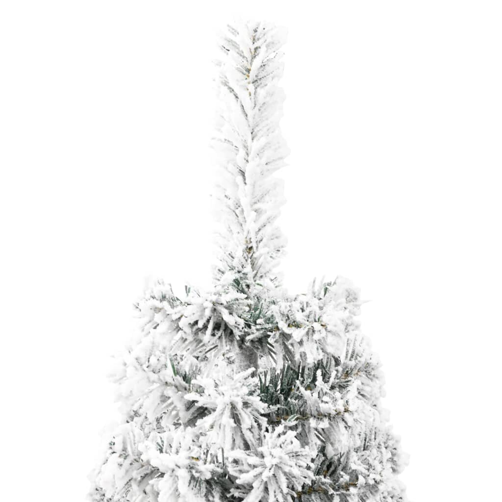 Siaura dirbtinė kalėdų eglutė, 240cm, padengta sniegu kaina ir informacija | Eglutės, vainikai, stovai | pigu.lt