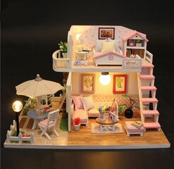 Medinis lėlių namelio modelis su LED цена и информация | Игрушки для девочек | pigu.lt