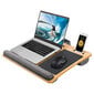 Nešiojamas staliukas kompiuteriui Soft Bamboo, rudas kaina ir informacija | Kompiuteriniai, rašomieji stalai | pigu.lt