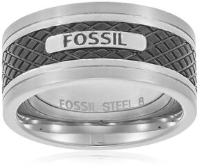 Модное стальное кольцо Fossil JF00888040 цена и информация | Мужские украшения | pigu.lt