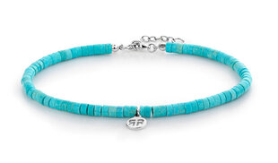 Rebel&Rose Бирюзовый браслет из бисера Anklet Slices Turquoise RR-AK005-S цена и информация | Женские браслеты | pigu.lt