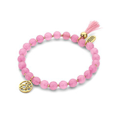 CO88 Очаровательный браслет из бусин из розового жадеита 865-180-090982-0000 цена и информация | Женский браслет | pigu.lt