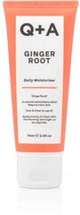 Raminamasis ir drėkinamasis veido kremas su imbieru Q+A Ginger Root Daily Moisturiser, 75 ml kaina ir informacija | Veido kremai | pigu.lt