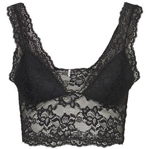 Liemenėlės moterims Pieces Lina Lace Bra Top Noos Black, juodos kaina ir informacija | Liemenėlės | pigu.lt