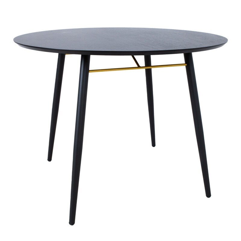 Valgomojo stalas Luxembourg, 100x75cm, juodas kaina ir informacija | Virtuvės ir valgomojo stalai, staliukai | pigu.lt