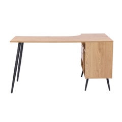 Desk GEORGIA 145x80xH75cm, melamine with oak decor цена и информация | Компьютерные, письменные столы | pigu.lt