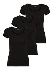 3 PACK - женская футболка VMMAXI MY SOFT 10247489 Черный цена и информация | Женские футболки | pigu.lt