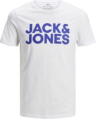 Мужская футболка JJECORP 12151955 Белая облегающая цена и информация | Футболка мужская | pigu.lt