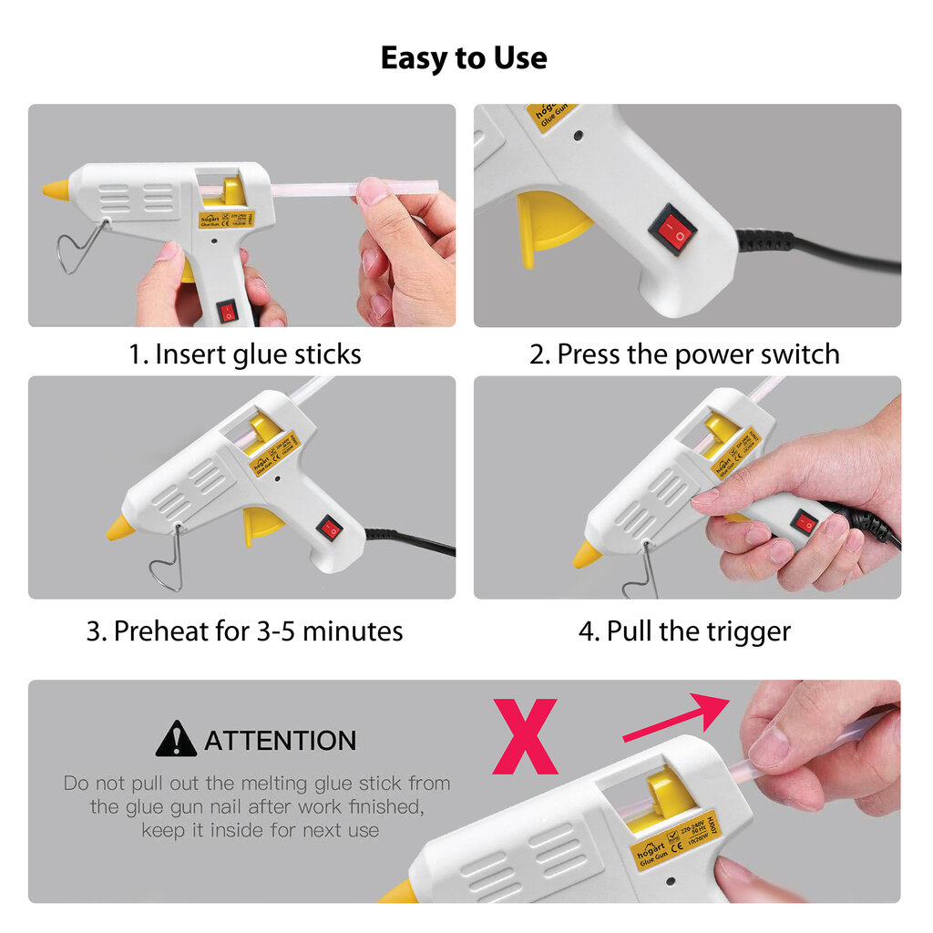 Karšto klijų pistoletas HOGART HJ-007 kaina ir informacija | Mechaniniai įrankiai | pigu.lt