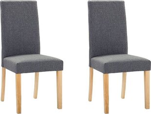 2-ių kėdžių komplektas Beliani Broadway, pilkas/rudas kaina ir informacija | Virtuvės ir valgomojo kėdės | pigu.lt