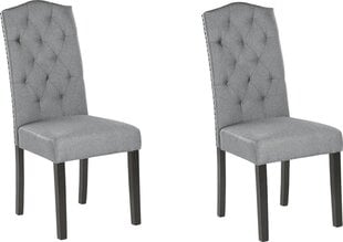 2-ių kėdžių komplektas Beliani Shirley, pilkas kaina ir informacija | Virtuvės ir valgomojo kėdės | pigu.lt