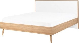 Кровать Beliani Serris, 140x200 см, коричневая цена и информация | Кровати | pigu.lt