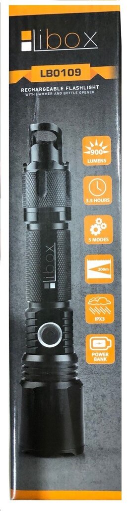 Libox prožektorius LB0109 NEW Black Hand flashlight LED kaina ir informacija | Žibintuvėliai, prožektoriai | pigu.lt