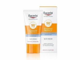 Kremas nuo saulės veidui Eucerin Sensitive Protect SPF 50+, 50 ml цена и информация | Кремы от загара | pigu.lt