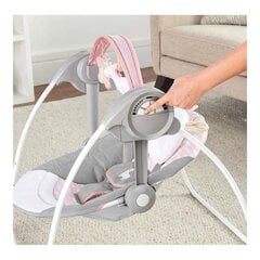 Кресло-качалка Ingenuity Compact Swing - Flora, светло-розовая цена и информация | Стульчики для кормления | pigu.lt