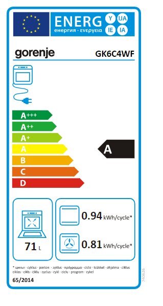 Gorenje GK6C4WF цена и информация | Elektrinės viryklės | pigu.lt