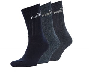 Kojinės unisex Puma 49112, mėlynos/pilkos, 3 poros kaina ir informacija | Vyriškos kojinės | pigu.lt