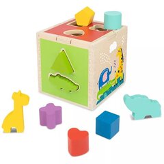 Tooky Toy Wooden Sorter Cube цена и информация | Развивающие игрушки | pigu.lt