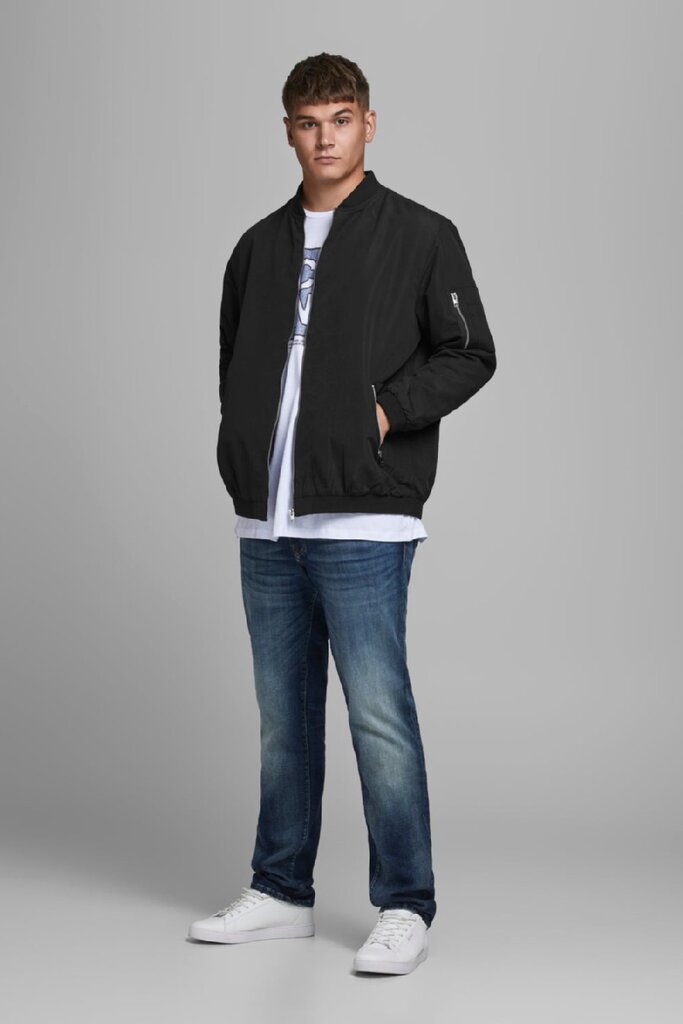 Vyriška striukė Jack&Jones 12173990, juoda kaina ir informacija | Vyriškos striukės | pigu.lt