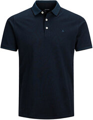Мужская рубашка-поло Slim Fit JJEPAULOS 12143859 Denim Blue цена и информация | Мужские футболки | pigu.lt