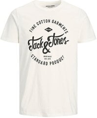 Vyriški marškinėliai Jack&Jones Regular Fit 12199620 Cloud Dancer kaina ir informacija | Vyriški marškinėliai | pigu.lt