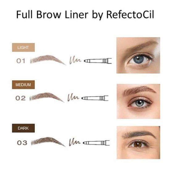 Kosmetinis laineris Brow Liner MEDIUM BROWN RefectoCil kaina ir informacija | Antakių dažai, pieštukai | pigu.lt