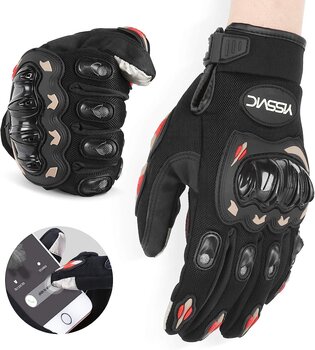 Yissvic Motorcycle Gloves Мотоциклетные перчатки с сенсорным экраном спортивные перчатки для мотоцикла для велосипедов для велосипеда для кемпинга на открытом воздухе M цена и информация | Мото перчатки, защита | pigu.lt