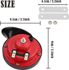 Yunglen 2 серии Universal Snail Air Horn 300DB Loud Horn 12 В водонепроницаемый электрический рог, совместимый с грузовиками, автомобилем, лодкой, мотоциклом и велосипедом - 2 шт. цена и информация | Автопринадлежности | pigu.lt