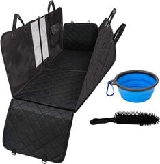 Automobilinės sėdynės kilimėlis, gyvunų plaukų šepetys ir vandens dubenėlis, 165x142x50cm kaina ir informacija | Sėdynių užvalkalai, priedai | pigu.lt
